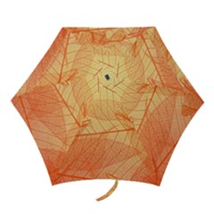 Abstract Texture Of Colorful Bright Pattern Transparent Leaves Orange And Yellow Color Mini Folding Umbrellas by Grandong