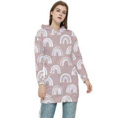 Pattern Women s Long Oversized Pullover Hoodie by zappwaits