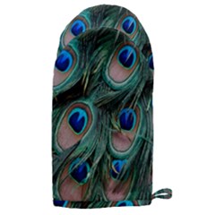 Peacock-feathers,blue2 Microwave Oven Glove by nateshop