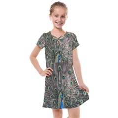 Peacock-feathers1 Kids  Cross Web Dress by nateshop