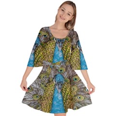 Peacock-feathers2 Velour Kimono Dress by nateshop