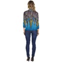 Peacock-feathers2 Women s One-Button 3/4 Sleeve Short Jacket View4