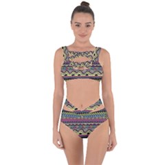 Aztec Design Bandaged Up Bikini Set  by nateshop