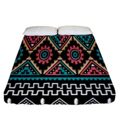 Aztec Wallpaper Fitted Sheet (queen Size)