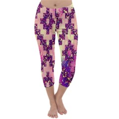 Cute Glitter Aztec Design Capri Winter Leggings  by nateshop