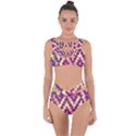 Cute Glitter Aztec Design Bandaged Up Bikini Set  View1