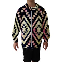 Cute Neon Aztec Galaxy Kids  Hooded Windbreaker by nateshop