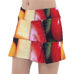 Fruits, Food, Green, Red, Strawberry, Yellow Classic Tennis Skirt by nateshop