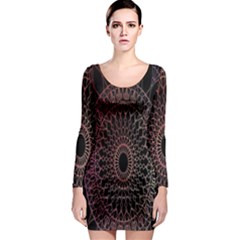 Mandala   Lockscreen , Aztec Long Sleeve Bodycon Dress