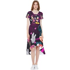 Cartoons, Disney, Mickey Mouse, Minnie High Low Boho Dress