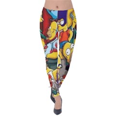 The Simpsons, Cartoon, Crazy, Dope Velvet Leggings by nateshop