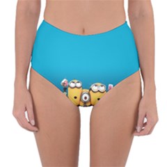 Minions, Blue, Cartoon, Cute, Friends Reversible High-waist Bikini Bottoms