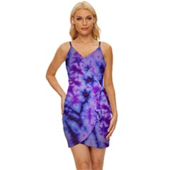 Tie Dye 1 Wrap Tie Front Dress by dressshop