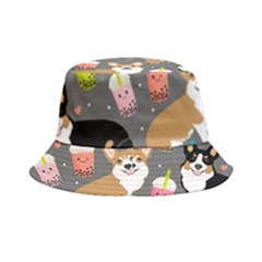 Welsh Corgi Dog Boba Tea Bubble Kawaii Bucket Hat by Grandong