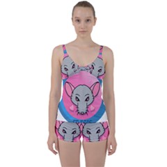 Rad Rat Studios Logo Tie Front Two Piece Tankini by radratstudios