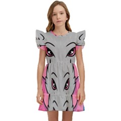 Rad Rat Studios Logo Kids  Winged Sleeve Dress by radratstudios