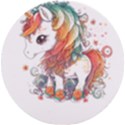 Baby Unicorn T- Shirt Colourful Bay Unicorn T- Shirt Yoga Reflexion Pose T- Shirtyoga Reflexion Pose T- Shirt UV Print Round Tile Coaster View1