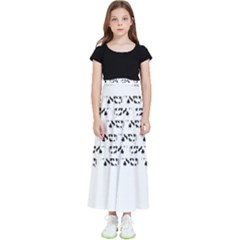 Black And White Cow T- Shirt Black And White Cows Keep On Moooving Cow Puns T- Shirt Yoga Reflexion Pose T- Shirtyoga Reflexion Pose T- Shirt Kids  Flared Maxi Skirt by hizuto