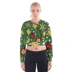 Christmas Pattern Cropped Sweatshirt