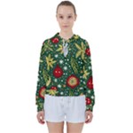 Christmas pattern Women s Tie Up Sweat