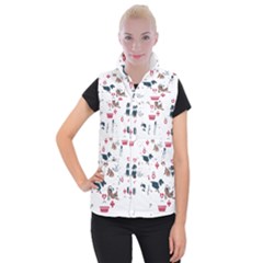 Veterinarian Gift T- Shirt Veterinary Medicine, Happy And Healthy Friends    Pattern    Coral Backgr Women s Button Up Vest by ZUXUMI