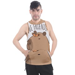 Capybara T- Shirt Be Nice Be Friendly Be A Capybara T- Shirt Yoga Reflexion Pose T- Shirtyoga Reflexion Pose T- Shirt Men s Sleeveless Hoodie by hizuto