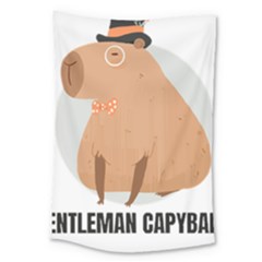 Capybara T- Shirt Gentlemen Capybara - A Cute Funny Capybara Illustration T- Shirt Yoga Reflexion Pose T- Shirtyoga Reflexion Pose T- Shirt Large Tapestry