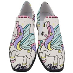 Waitress T- Shirt Awesome Unicorn Waitresses Are Magical For A Waiting Staff T- Shirt Women Slip On Heel Loafers