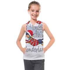 Weiner T- Shirt Walking In A Weiner Wonderland T- Shirt (1) Weiner T- Shirt Walking In A Weiner Wonderland T- Shirt Kids  Sleeveless Hoodie by ZUXUMI