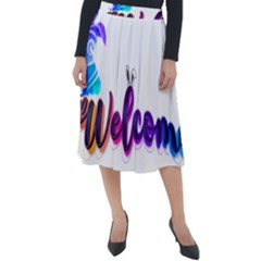 Arts Classic Velour Midi Skirt  by Internationalstore