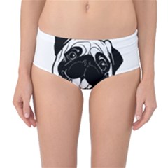 Black Pug Dog If I Cant Bring My Dog I T- Shirt Black Pug Dog If I Can t Bring My Dog I m Not Going Mid-waist Bikini Bottoms by EnriqueJohnson