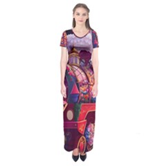 Fantasy  Short Sleeve Maxi Dress by Internationalstore