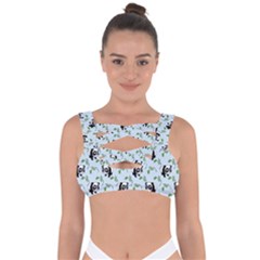 Animal Panda Bamboo Seamless Pattern Bandaged Up Bikini Top by Pakjumat