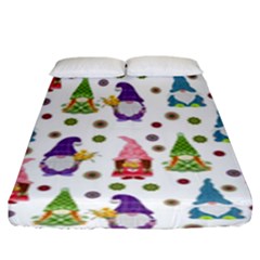 Gnomes Seamless Fantasy Pattern Fitted Sheet (king Size)