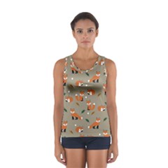 Fox Pattern Texture Sport Tank Top 