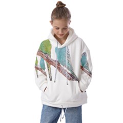 Budgies T- Shirt Cute Budgies - Green And Blue T- Shirt Kids  Oversized Hoodie by EnriqueJohnson