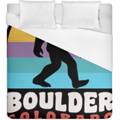 Boulder T- Shirt Boulder Colorado Bigfoot Sasquatch Hiking Camping T- Shirt Duvet Cover (king Size) by JamesGoode