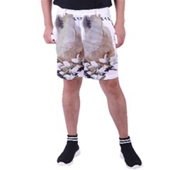 White Wolf T- Shirtwhite Wolf Howling T- Shirt Men s Pocket Shorts by ZUXUMI