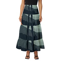 Wilderness T- Shirt Break On Through To The Adventure T- Shirt Tiered Ruffle Maxi Skirt by ZUXUMI