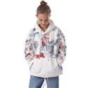 Wildlife Animals T- Shirt Canadian Wild Geometric Animals    Blue Background Brown Bear Bull Moose B Kids  Oversized Hoodie View1