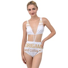 Origami T-shirtif It Involves Coffee Origami T-shirt Tied Up Two Piece Swimsuit by EnriqueJohnson