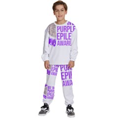 Epilepsy Awareness T- Shirt Epilepsy Awareness Sunflower In November We Wear Purple T- Shirt Kids  Sweatshirt Set by ZUXUMI