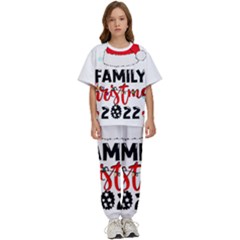 Family Christmas T- Shirt Family Christmas 2022 T- Shirt Kids  T-shirt And Pants Sports Set by ZUXUMI