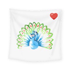 Peacock T-shirtsteal Your Heart Peacock 203 T-shirt Square Tapestry (small)