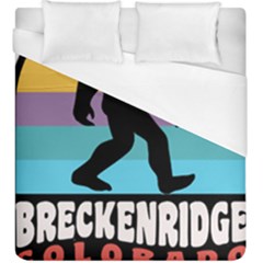 Breckenridge T- Shirt Breckenridge Colorado Bigfoot Sasquatch Retro Sunset T- Shirt Duvet Cover (king Size) by JamesGoode