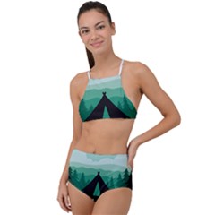 Brown County State Park T- Shirt Brown County State Park I N Camping T- Shirt Halter Tankini Set by JamesGoode
