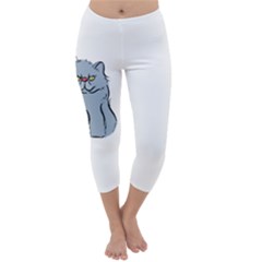 Persian Cat T-shirtwhite Look Calm Persian Cat 03 T-shirt Capri Winter Leggings  by EnriqueJohnson