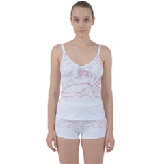 Funny Momments T- Shirt I Walk Around Like Everything’s Fine, But Deep Down, Inside My Shoe, My Sock Tie Front Two Piece Tankini by ZUXUMI