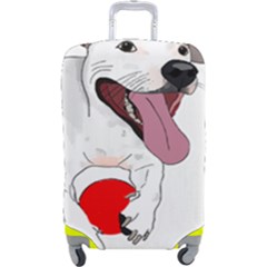 Bulldog T- Shirt Running Bulldog T- Shirt Luggage Cover (large) by JamesGoode