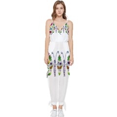 Butterfly T- Shirt Butterfly T- Shirt Sleeveless Tie Ankle Chiffon Jumpsuit by JamesGoode